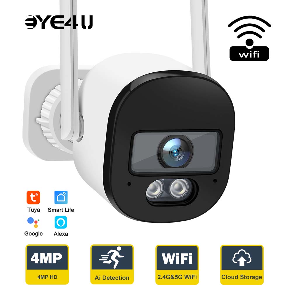 Home Security Google Camera - Tuya-屋外弾丸カメラ,ビデオカメラ,ミニcctv監視,alexa,Google Home,スマートライフ,wifi,2.4g,5g,2k,4mp