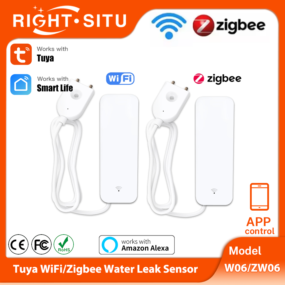 Home Security Guard - Tuya WiFi Zigbee 水センサー スマート漏水検知器 洪水漏水警報