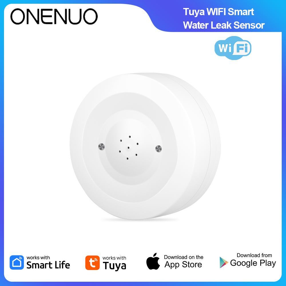 Home Security With Ai - ONENUO WiFi Tuya 水漏れセンサー 水漏れ検知器 IP55
