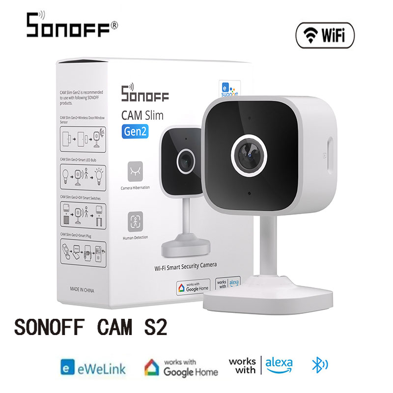 Home Security Google Camera - Sonoff-軽量カメラ,人間の動きを検出するためのwifiデバイス,簡単なマイクロ,wifi,gen2,リモート監視,Google alexa,1080p
