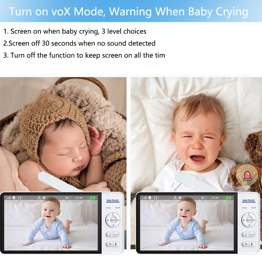 7.0 インチスクリーンベビーモニター 5000mAh バッ - Home Security Cameras Uk のレビューと価格