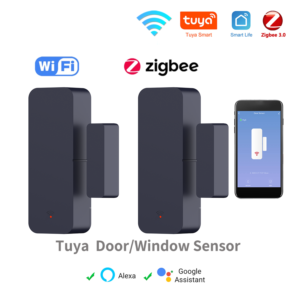 Tuya-磁気ドアセンサーZigbee,窓,エントリーセンサ - Home Security With Ai のレビューと価格