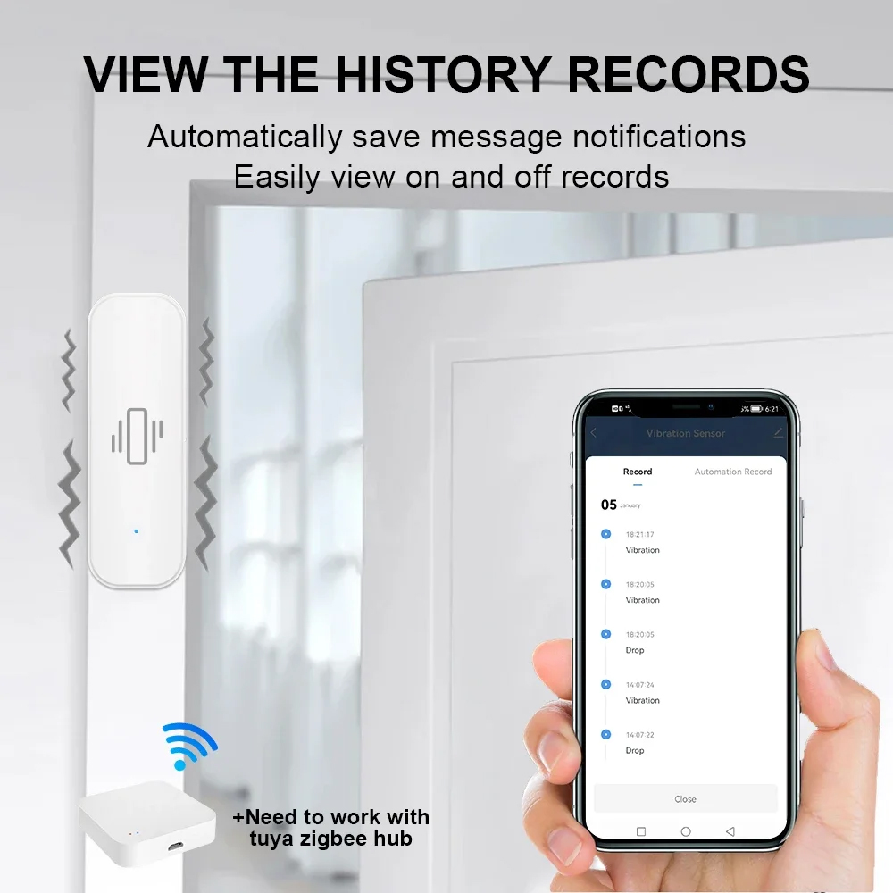 スマート ZigBee 振動センサー アプリ モニター ホー - Home Security Guard のレビューと価格
