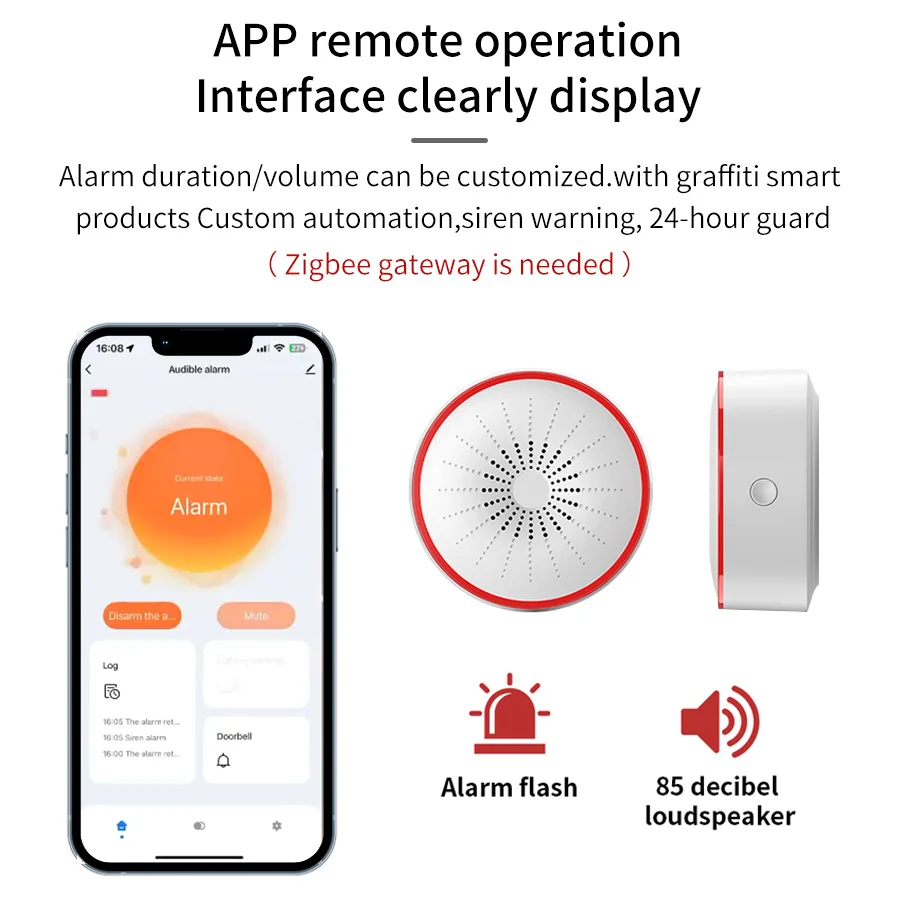 Tuya WiFi ZigBee スマートアラームサイレン  - Home Security With Ai のレビューと価格