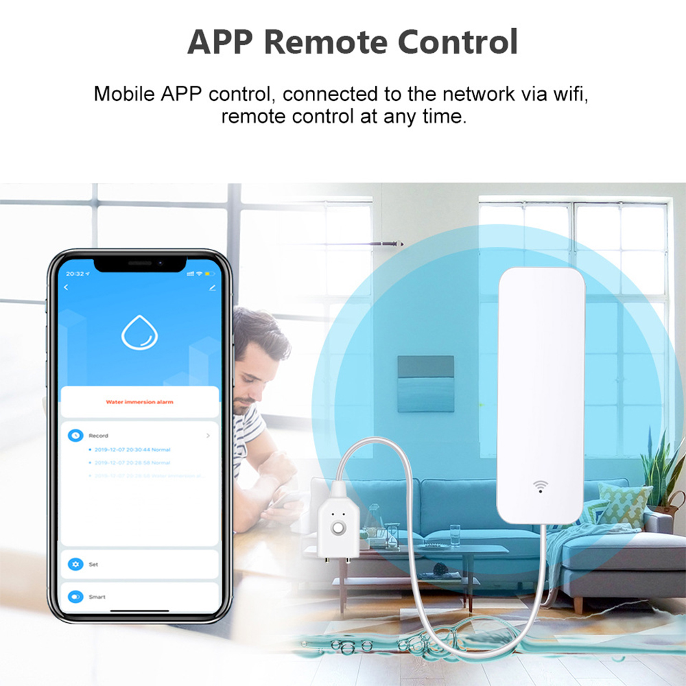 Tuya WiFi 漏水センサー、漏水検知器、Smartli - Home Security With Ai のレビューと価格