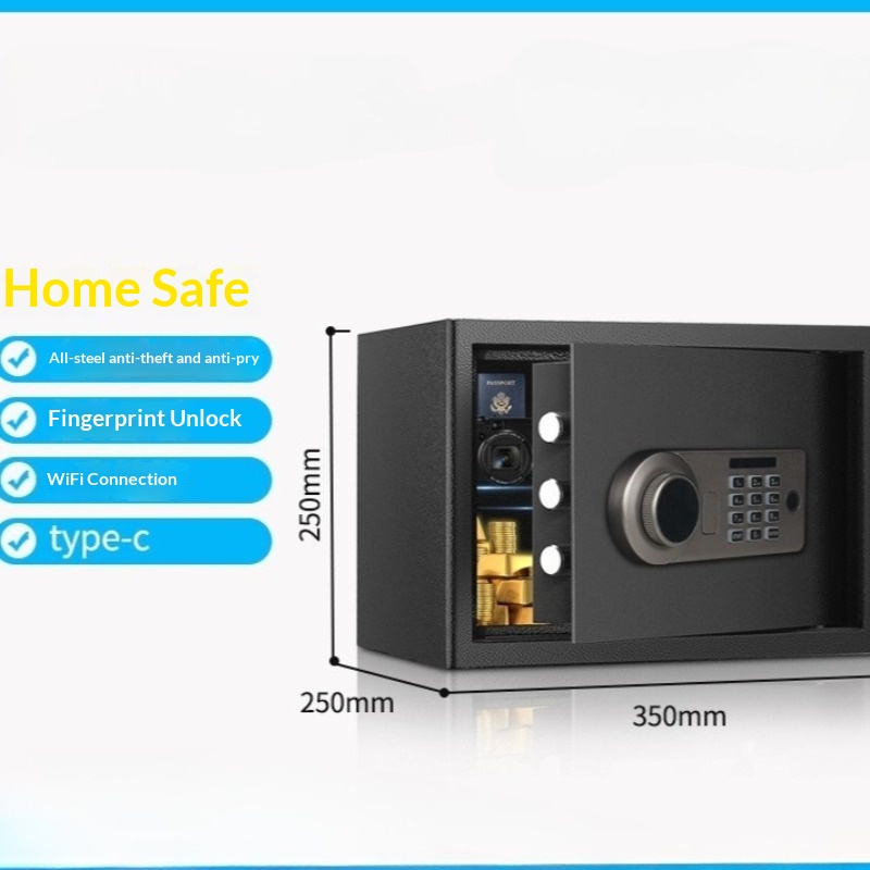 電子パスワード金庫 25cm ミニホーム隠し壁キャビネット金 - Safe Box Digital のレビューと価格