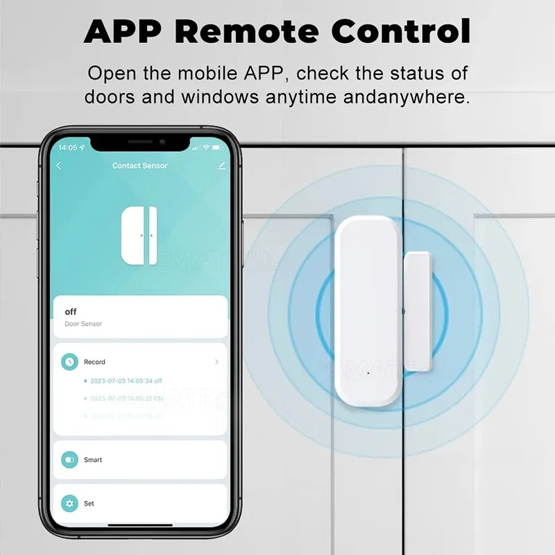 Tuya WiFi スマートドアウィンドウセンサー開閉検知器 - Home Security With Ai のレビューと価格