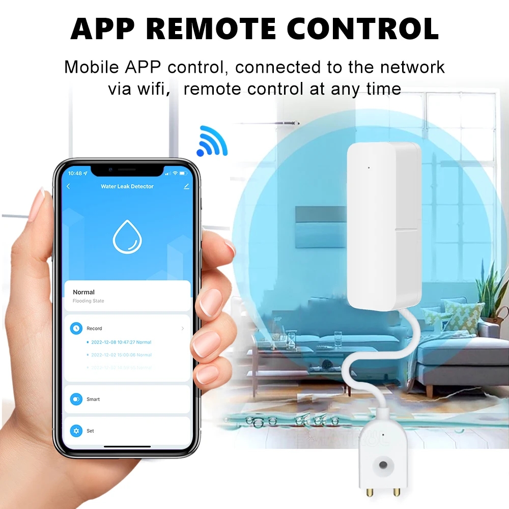 Tuya-漏水センサー,水,オーバーフローレベル,セキュリテ - Home Security With Ai のレビューと価格