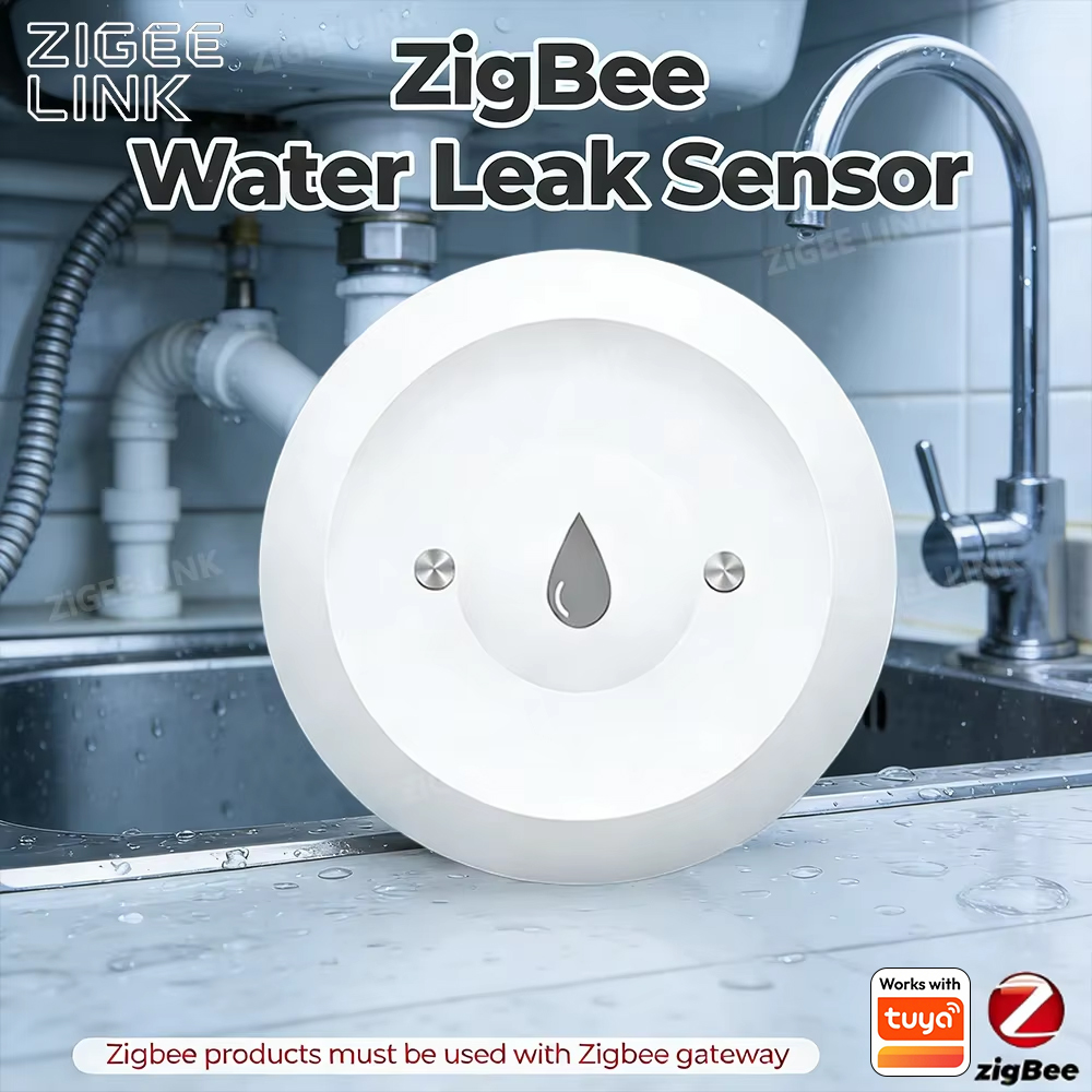 Tuyaスマートホーム用Zigbee水漏れセンサー、洪水安全 - Home Security With Ai のレビューと価格