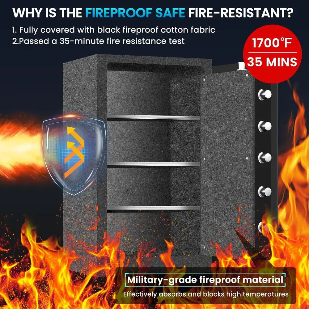 強化された35分耐火家庭用金庫、7.5防水金庫、デジタルキー - Safe Box Digital のレビューと価格