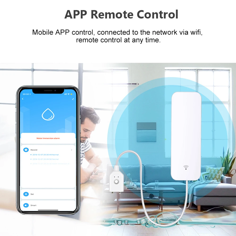 Tuya WiFi Zigbee 水センサー スマート漏水検 - Home Security Guard のレビューと価格