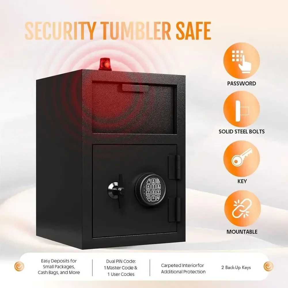 デジタル暗証番号式金庫（投入口付き）ビジネスまたは家庭用 - Safe Box Digital のレビューと価格