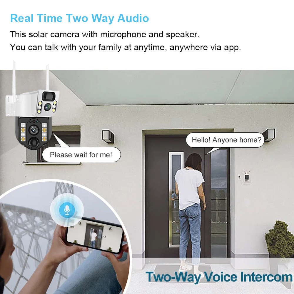屋外ソーラー監視カメラ,cctv,バッテリーモニター,スマー - Home Security Guard のレビューと価格
