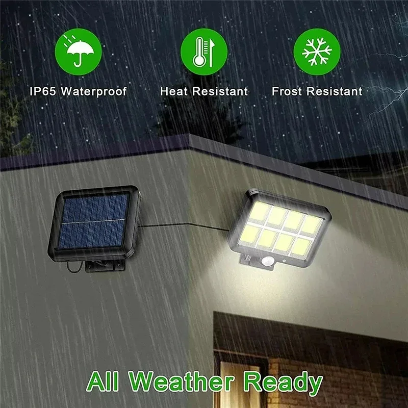 LEDソーラー式分割壁掛けランプ 屋外防水 人感センサー 3 - Home Security Beams のレビューと価格