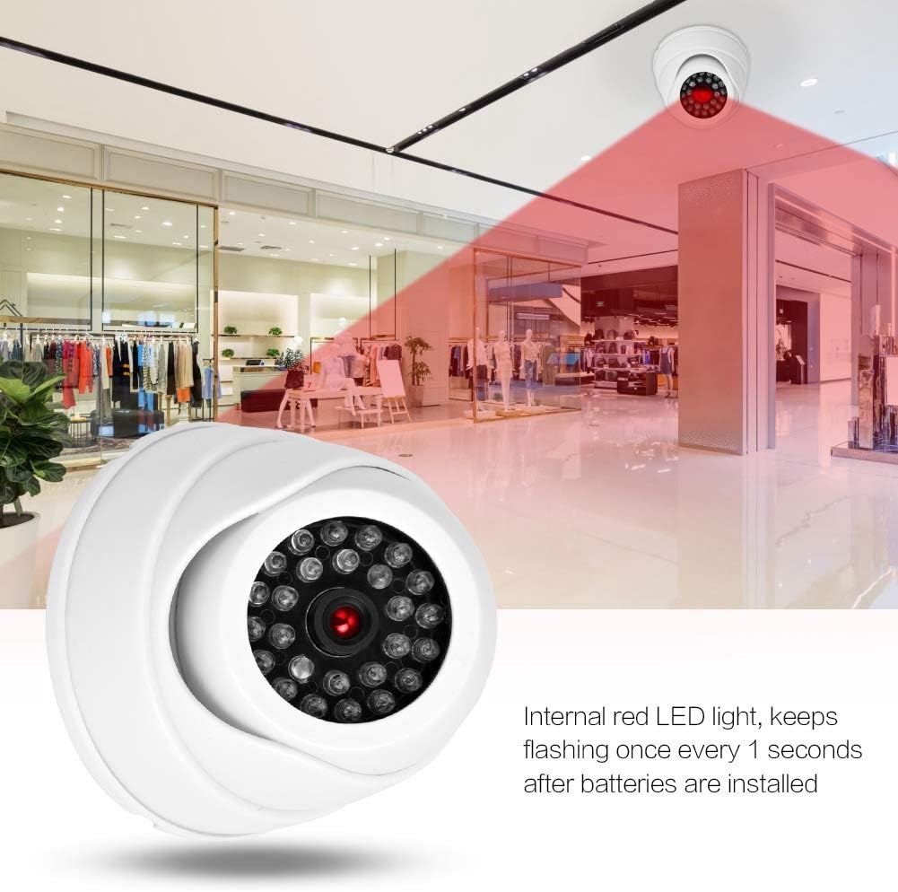 偽のセキュリティ監視CCTVドームカメラハウジング、赤色LE - Home Security Beams のレビューと価格