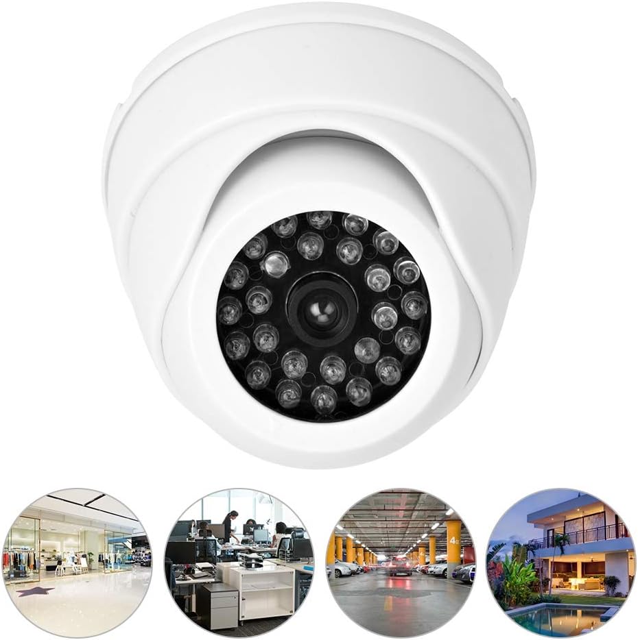 偽のセキュリティ監視CCTVドームカメラハウジング、赤色LE - Home Security Beams のレビューと価格