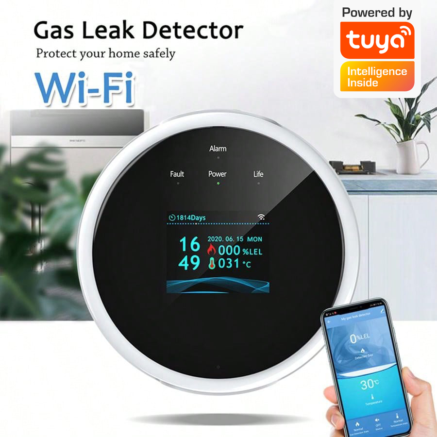 2.4G WiFi ガス警報センサー可燃性ガス検知器は Tu - Home Security With Ai のレビューと価格