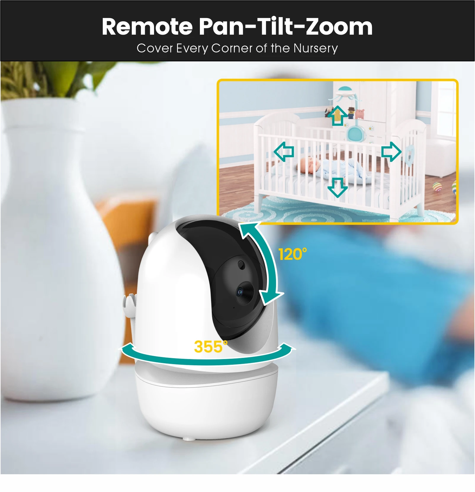 カメラ付きワイヤレスベビーカメラ,暗視,セキュリティ,温度監 - Home Security Cameras Uk のレビューと価格