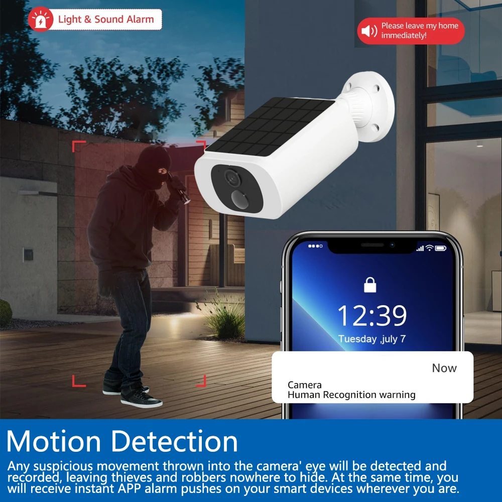 Tuya 5MP ソーラーセキュリティカメラワイヤレス屋外  - Home Security Guard のレビューと価格