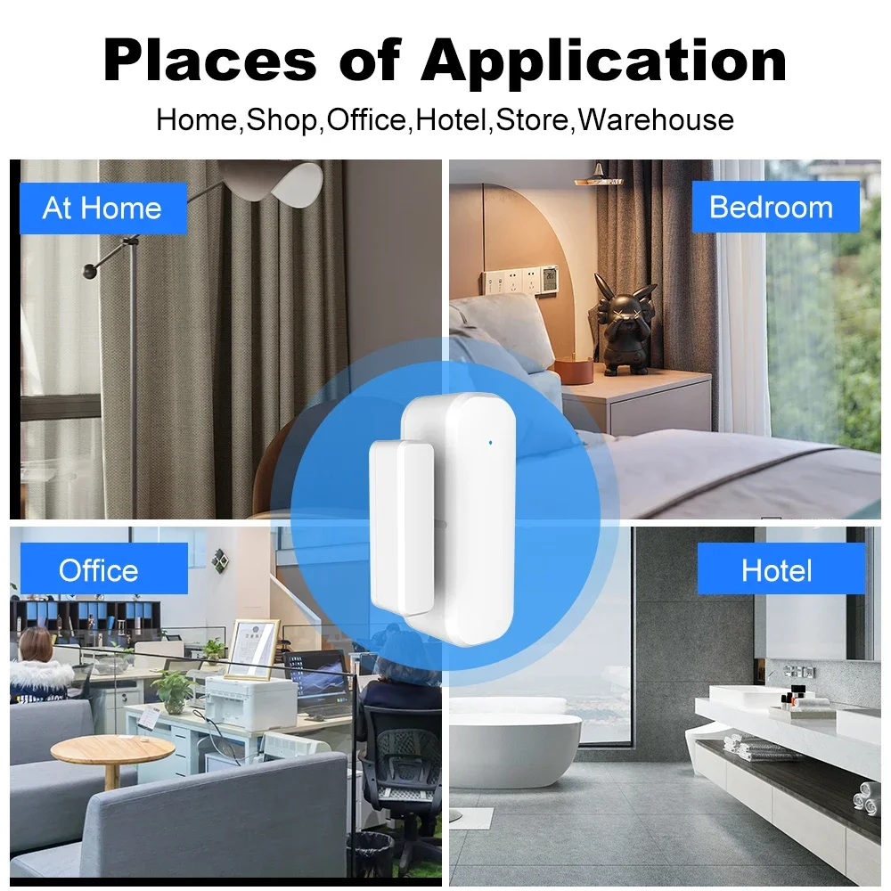 ZigBee ドアウィンドウセンサー ワイヤレス磁気警報器  - Home Security With Ai のレビューと価格