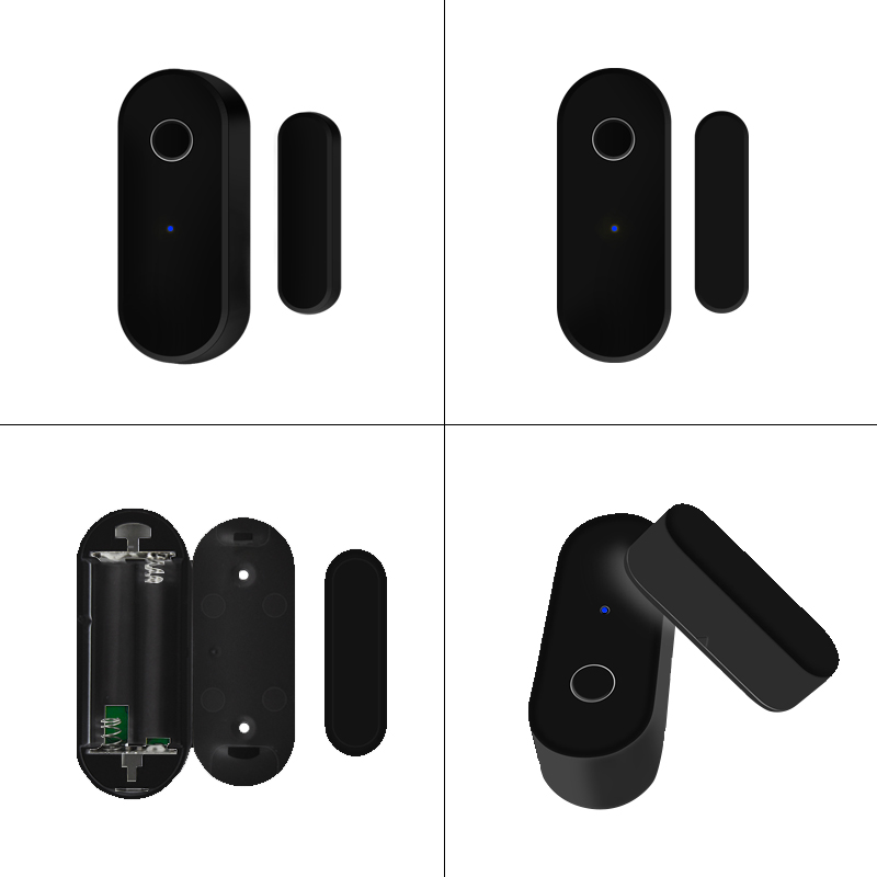 Tuya WiFi ドア開閉検知器 ブラック スマートライフ - Home Security With Ai のレビューと価格