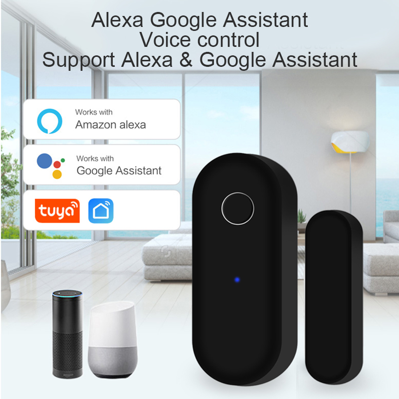 Tuya WiFi ドア開閉検知器 ブラック スマートライフ - Home Security With Ai のレビューと価格