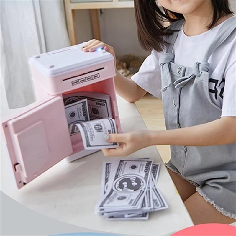 素敵な漫画の指紋認証自動銀行自動現金ロールATM電動女の子男 - Safe Box Digital のレビューと価格