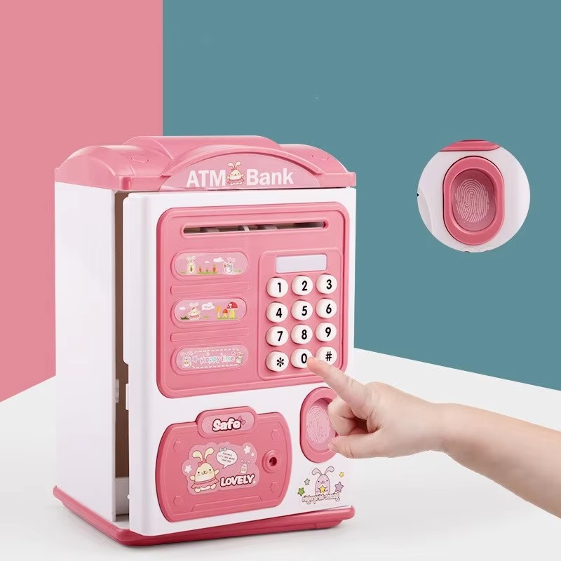 素敵な漫画の指紋認証自動銀行自動現金ロールATM電動女の子男 - Safe Box Digital のレビューと価格